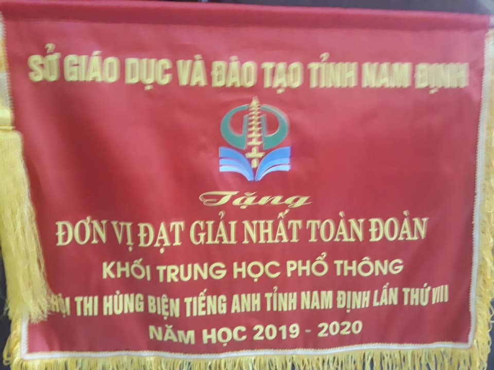 Kết quả hội thi hùng biện tiếng anh năm học 2019 - 2020