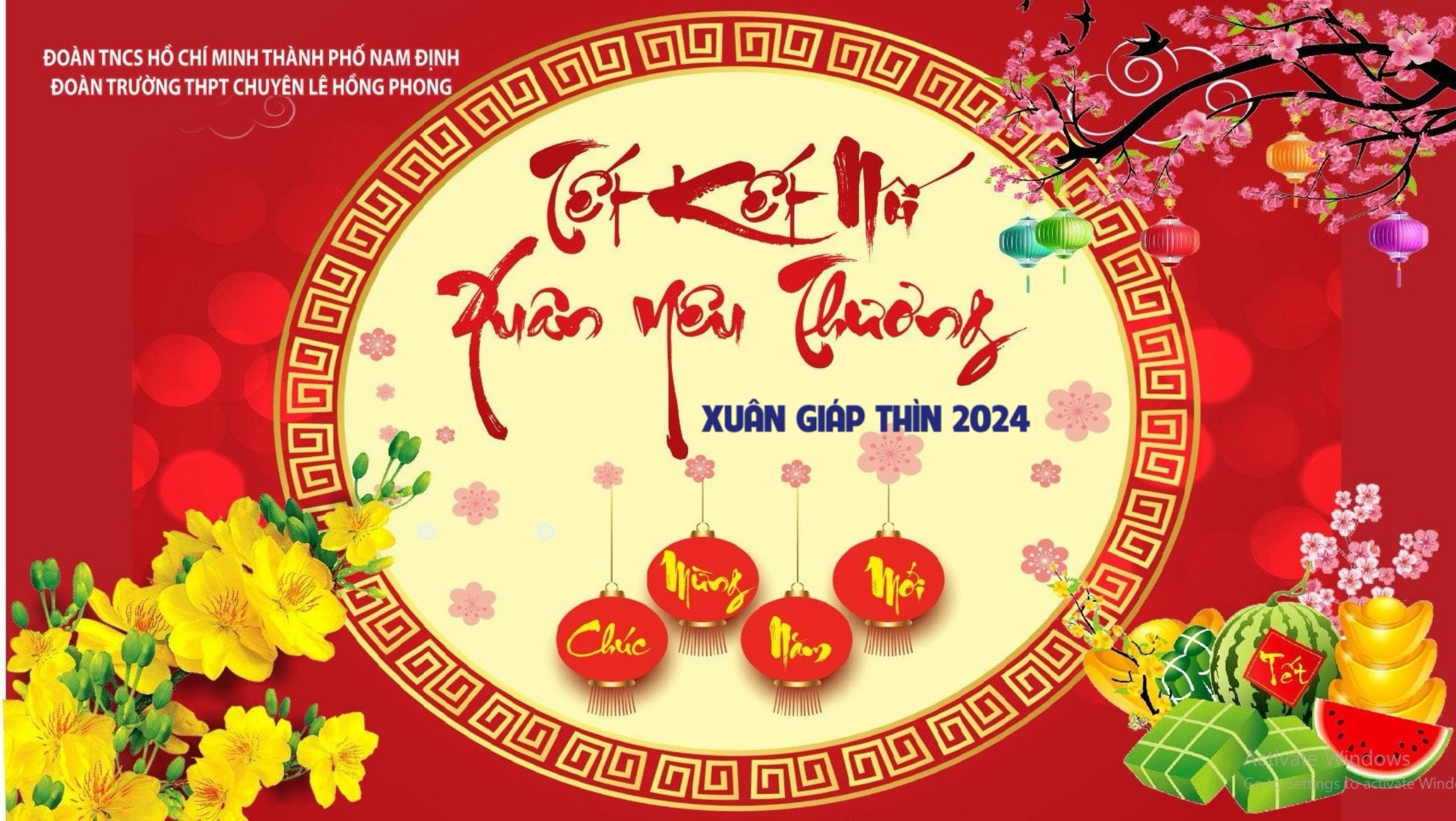 Trường THPT chuyên Lê Hồng Phong tổ chức chương trình Trải nghiệm Tết cổ truyền chào đón Xuân Giáp Thìn 2024 với chủ đề “Tết Kết Nối – Xuân Yêu Thương”.