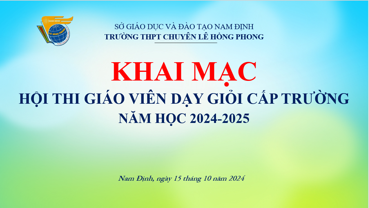 Hội thi Giáo viên dạy giỏi cấp trường năm học 2024-2025