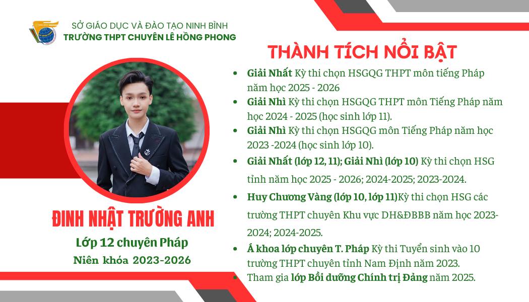 Đinh Nhật Trường Anh - Hành trình bền bỉ của một niềm đam mê Tiếng Pháp