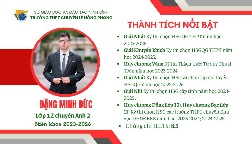 Đặng Minh Đức - Từ nền tảng toán học đến đỉnh cao Tiếng Anh, một hành trình của niềm tin và khát vọng
