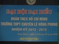 Đại hội Đoàn trường nhiệm kì 2012-2013