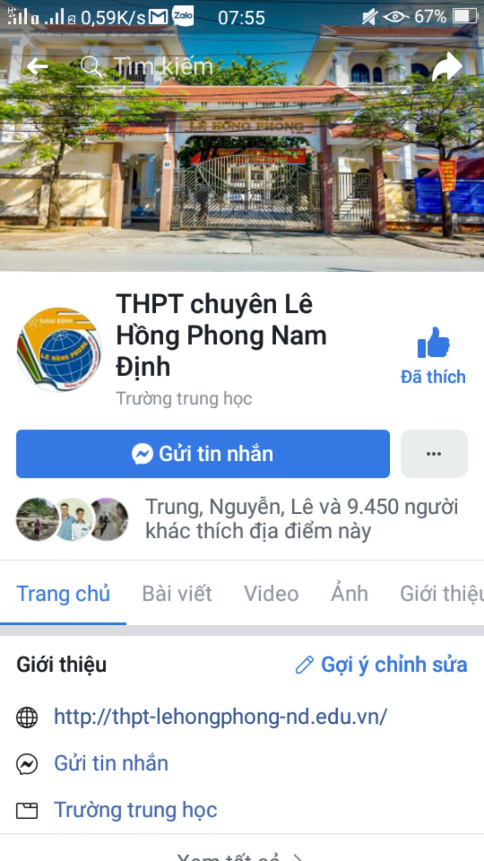 THÔNG BÁO CHÍNH THỨC VỀ TÌNH TRẠNG FANPAGE CỦA NHÀ TRƯỜNG